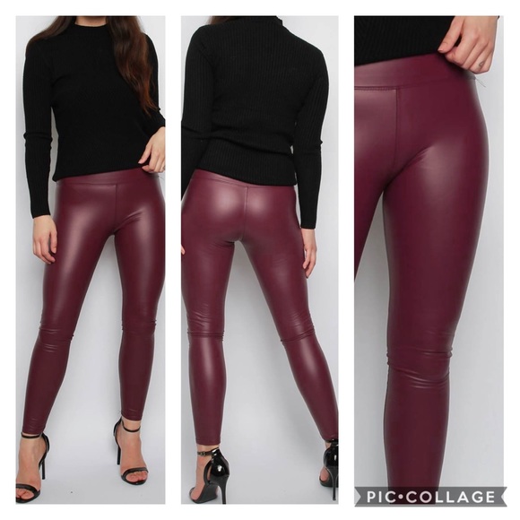 faux leather leggings 3 colors - Picture 6 of 11